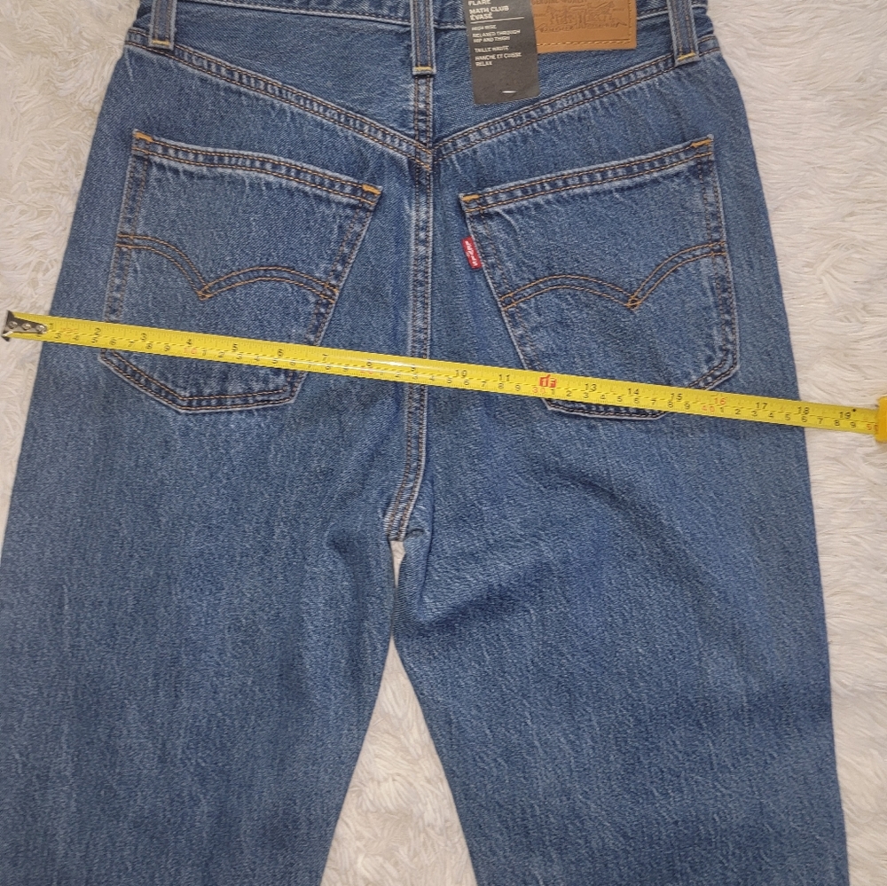 Levi's Math Club Flare High Rise Blue Jeans - Picture 7 of 11